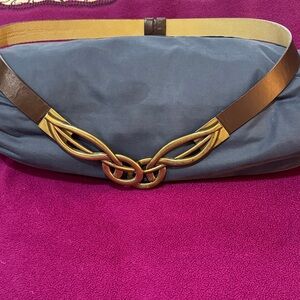 Chico’s brown belt. Gold Accent closure